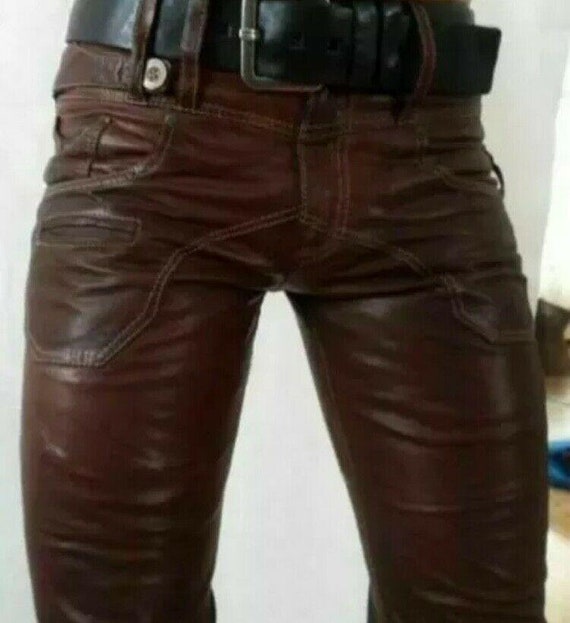 Men's Brown Genuine Leather Slim Fit 