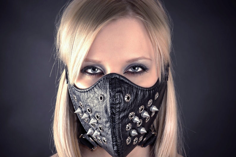 Genuine Leather Face Muzzle Bdsm Bondage Mask Etsy