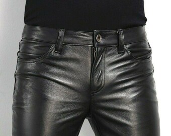 mens leather jeans black leather pants perfored leather trousers Lederjeans mens leather jeans black leather pants perfored leather trousers Lederjeans