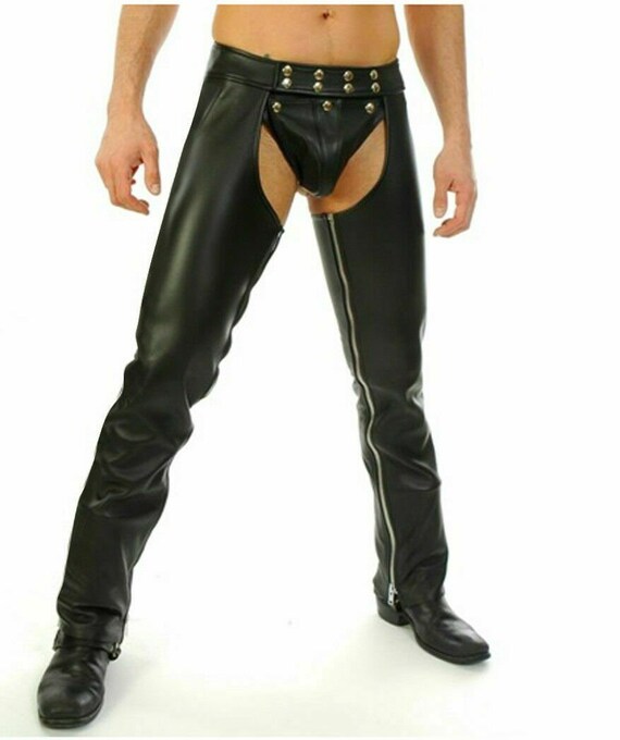 Men's Genuine Leather Chaps With 
