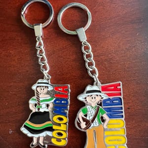 Colombian Coffee Picker Keychain, Region Souvenir - Etsy