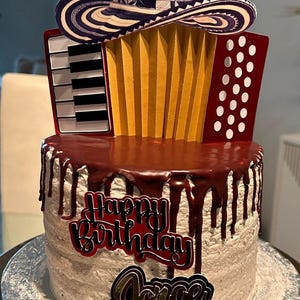 cake topper acordeon, sombrero voltiao, traditional colombia cake topper
