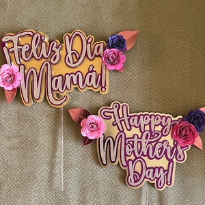 Topo de bolo dia das mães, mamãe dia de la madre, Feliz Dia das Mães, Feliz dia mama
