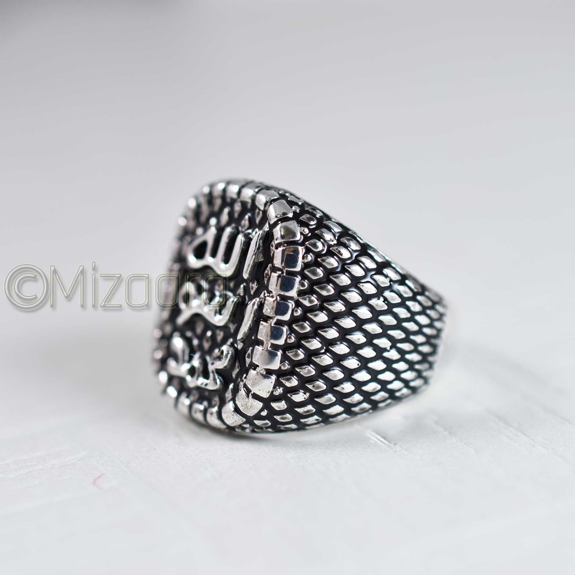 Mohammad Enamel Arabic Ring Muslim Allah Islam Symbol Etsy