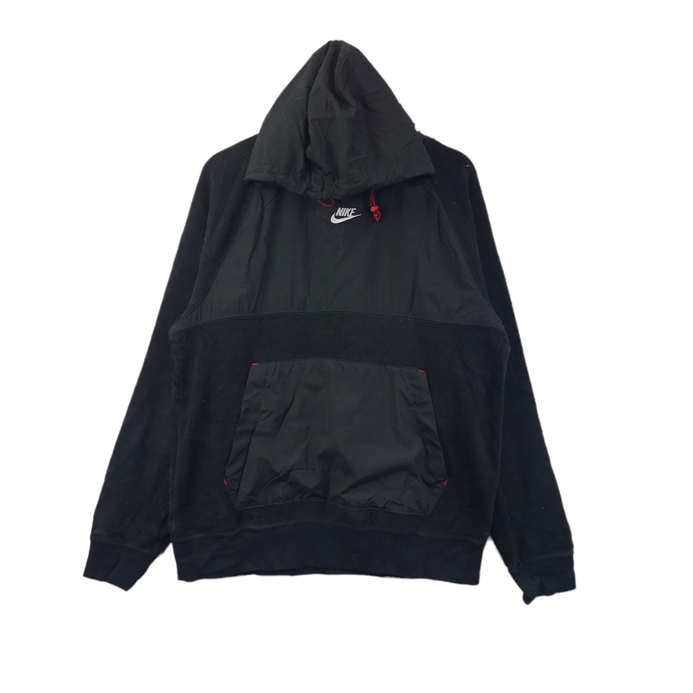 black nike hoodie center logo