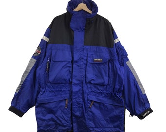 Vintage NAUTICA COMPETITION Sailing Gear Blaue Bomberjacke