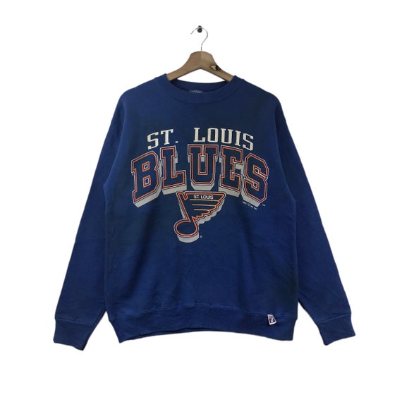 Antigua Women's NHL Western Conference Crew Large Logo Sweatshirt, Mens, L, St Louis Blues Dark Royal