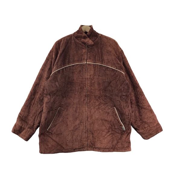 Quiksilver, Vintage QUIKSILVER Salt Water Denim Corduroy Brown Jacket