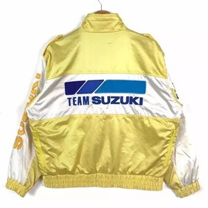 Vintage 80s SUZUKI TEAM RACING Windbreaker Jacket Large Size