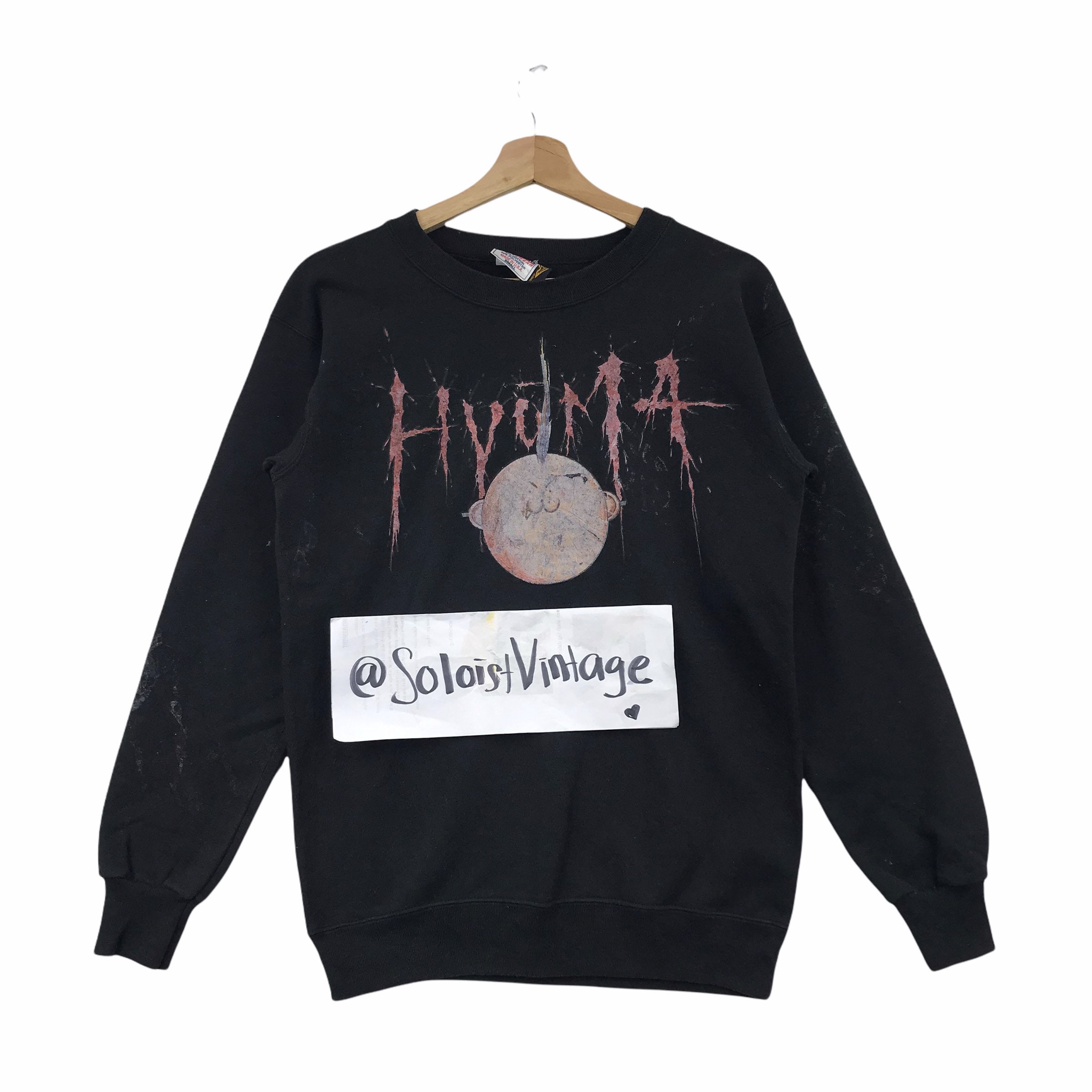 Vintage 20471120 HYOMA Japan Black Sweatshirt - Etsy Norway