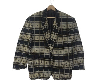 Vintage COURREGES HOMME PARIS Overprint Blazer Coat