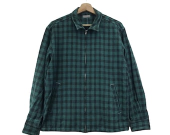 Vintage COMME DES GARCONS Homme Tartan Karo Flanell Jacke Wolle Cdg