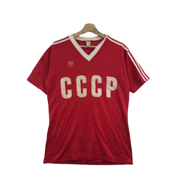 Vintage 80s ADIDAS CCCP RUSSIA Ussr Football Red T Shirt - Etsy Denmark