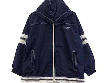 Vintage COURREGES SPORT FUTUR France Designer Blue Jacket Windbreaker
