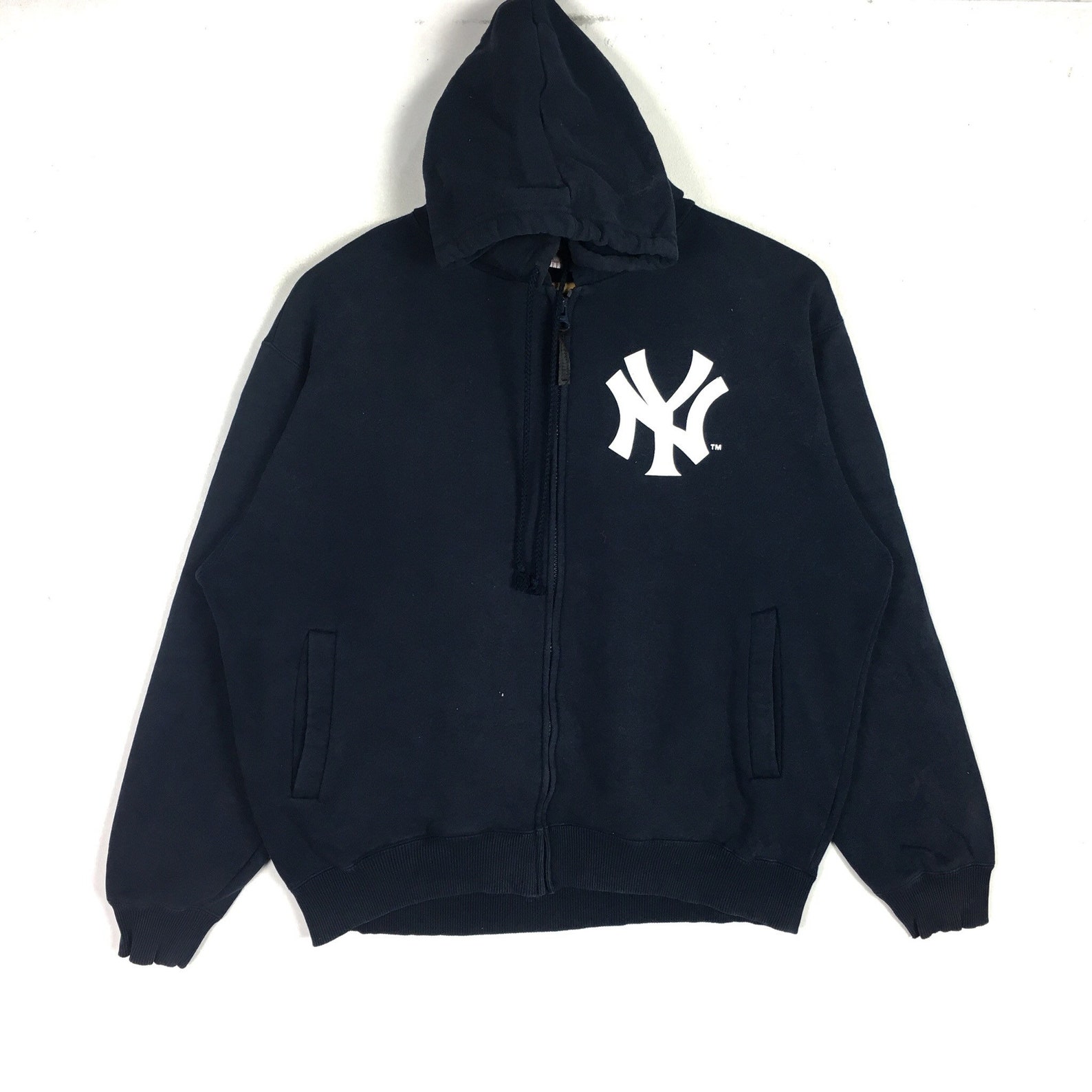 NEW YORK YANKEES N.Y Mlb Blue Hoodie Sweatshirt Medium Size Etsy