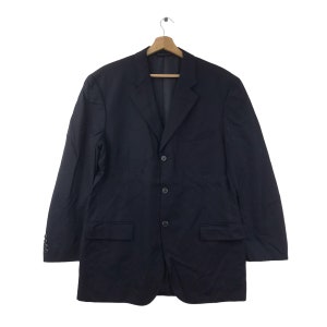 Vintage MOSCHINO Italy Brand Black Plain Blazer Coat Jacket