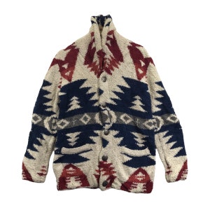 ANTI BALLISTIC Japanese Brand Native Aztec Navajo Fleece Sweatshirt