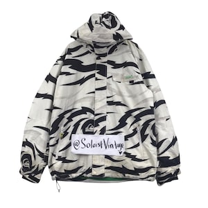 Vintage QUIKSILVER SURF Surfing Marke Ski Bomber Hoodie Jacke