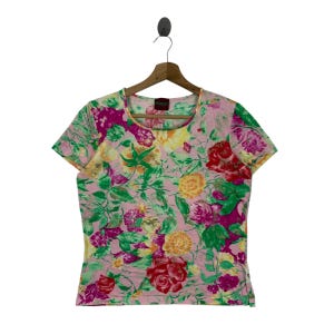 Vintage KENZO PARIS FLORAL All Over Print Short Sleeve Shirt