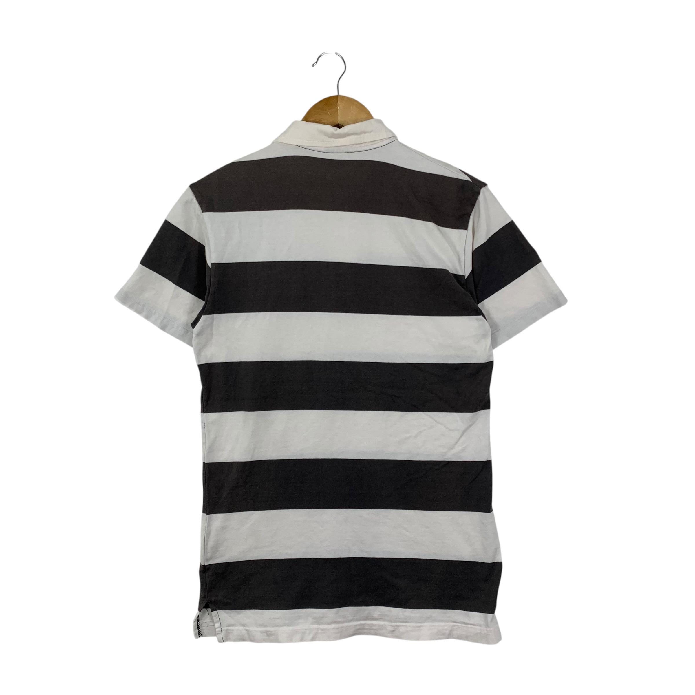 PPFM Punk Japanese Brand Stripes Short Sleeve Collar Polo Tshirt