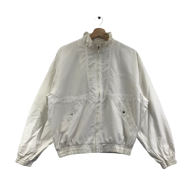 Vintage COURREGES SPORT FUTUR France Designer White Jacket Windbreaker image 1