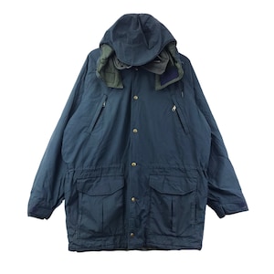 Vintage jaren &#39;90 LL BEAN USA Outdoor Fishing Hiking Blauwe Hoodie Jas