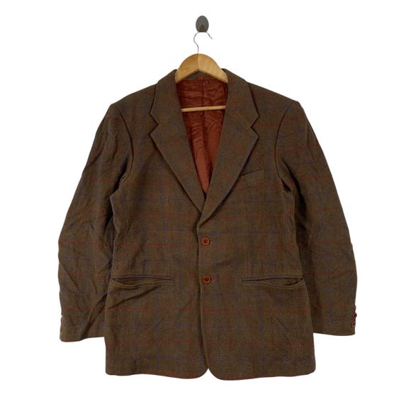 Benetton, Vintage 90s UNITED COLOR Of BENETTON Check Wool Coat Jacket