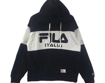 FILA SPORT Groot Geborduurd Logo Zwart Fleece BomberJack