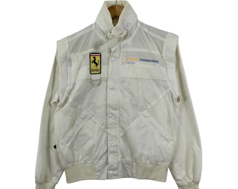 Vintage 90s FERRARI STYLE AUTO Competition Design Racing Formula One Jacket