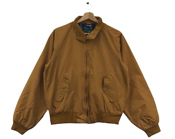 Vintage BARACUTA ENGLAND Check Tartan Gold Bomber Jacket