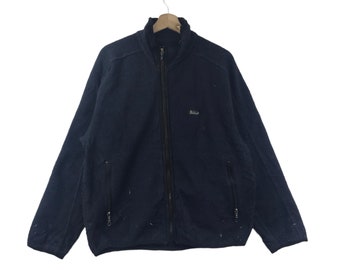 Vintage 80s WOOLRICH USA  Outdoorwear Fleece Blue Bomber Jacket