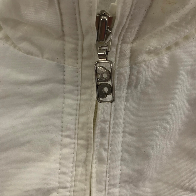 Vintage COURREGES SPORT FUTUR France Designer White Jacket Windbreaker image 4