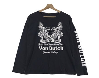 VON DUTCH Power Motion Black Long Sleeve T Shirt