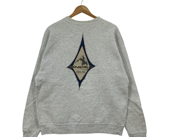 Sudadera vintage de los años 90 con diseño de tabla de surf O'Neill USA
