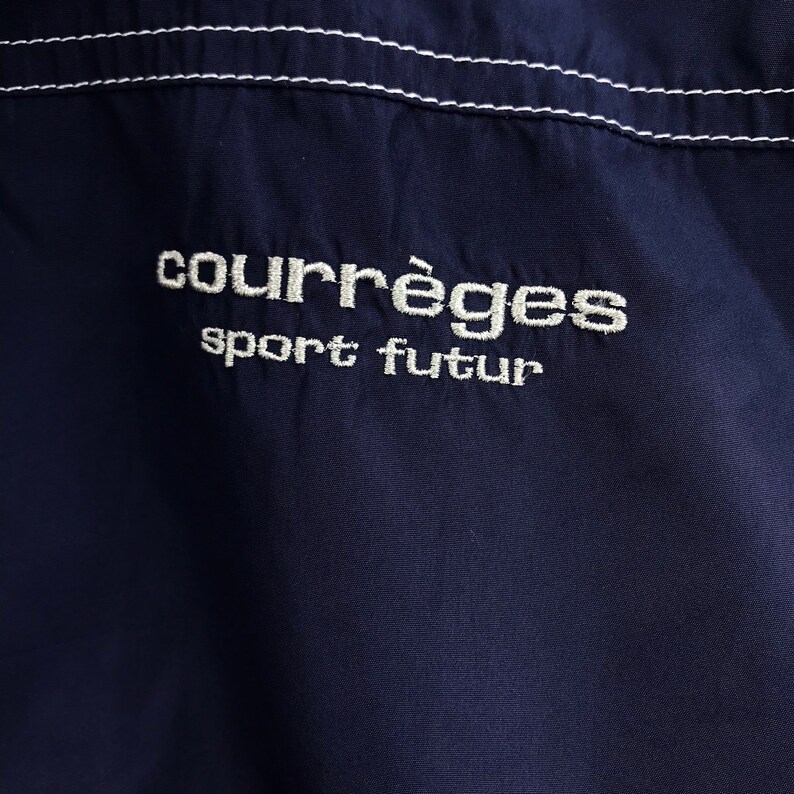 Vintage COURREGES SPORT FUTUR France Designer Blue Jacket Windbreaker image 5