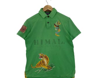 Vintage POLO RALPH LAUREN Himalayan Sukajan Tiger Collar Tshirt