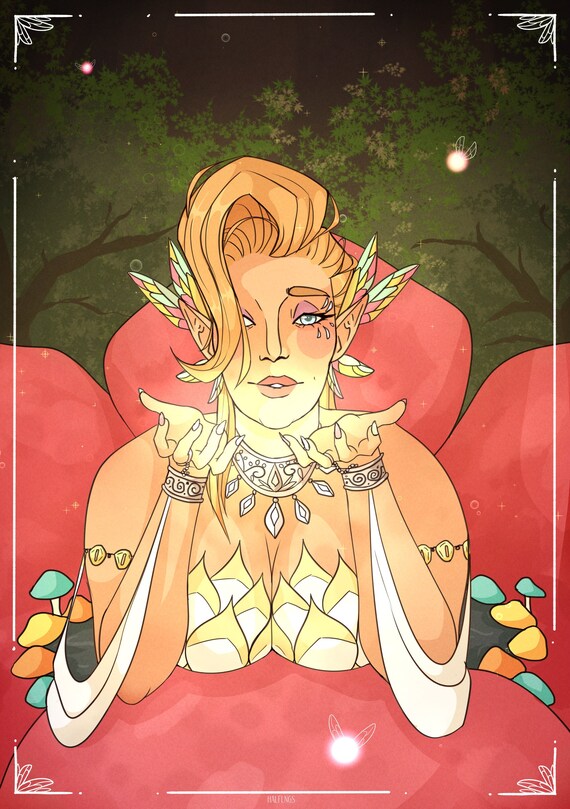 Great Fairy Fountain Loz Botw Inspired Art Print Etsy