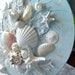 Modern Seashell Art, Coastal Wall Hanging, Unique 16 Round Canvas ...