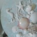 Modern Seashell Art, Coastal Wall Hanging, Unique 16 Round Canvas ...