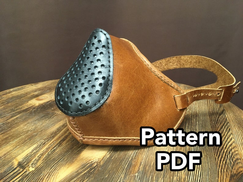 Leather mask pattern leather pattern pdf pateon de cuero Etsy