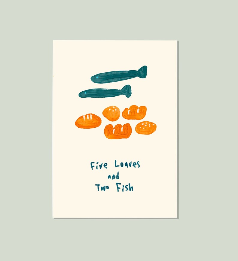 Five Loaves and Two Fish Catholic Printable Wall Art - Etsy