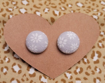 Flower Button Earrings