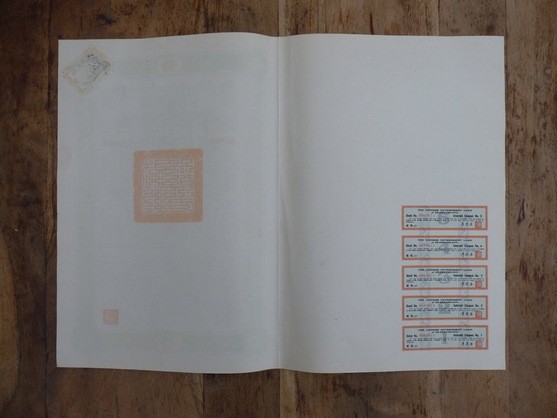 China Bond Loan Skoda Loan for 50 Pounds Sterling 1925