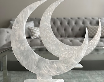 ONE Crescent moon stand, Ramadan decoration, Ramadan decor, Eid decoration, Eid decor, islamic decor, tabletop decor