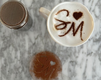 Plantilla de café, plantilla de café acrílico, plantillas reutilizables, plantilla Latte, amante del café, plantilla personalizada, arte del café, regalo personalizado