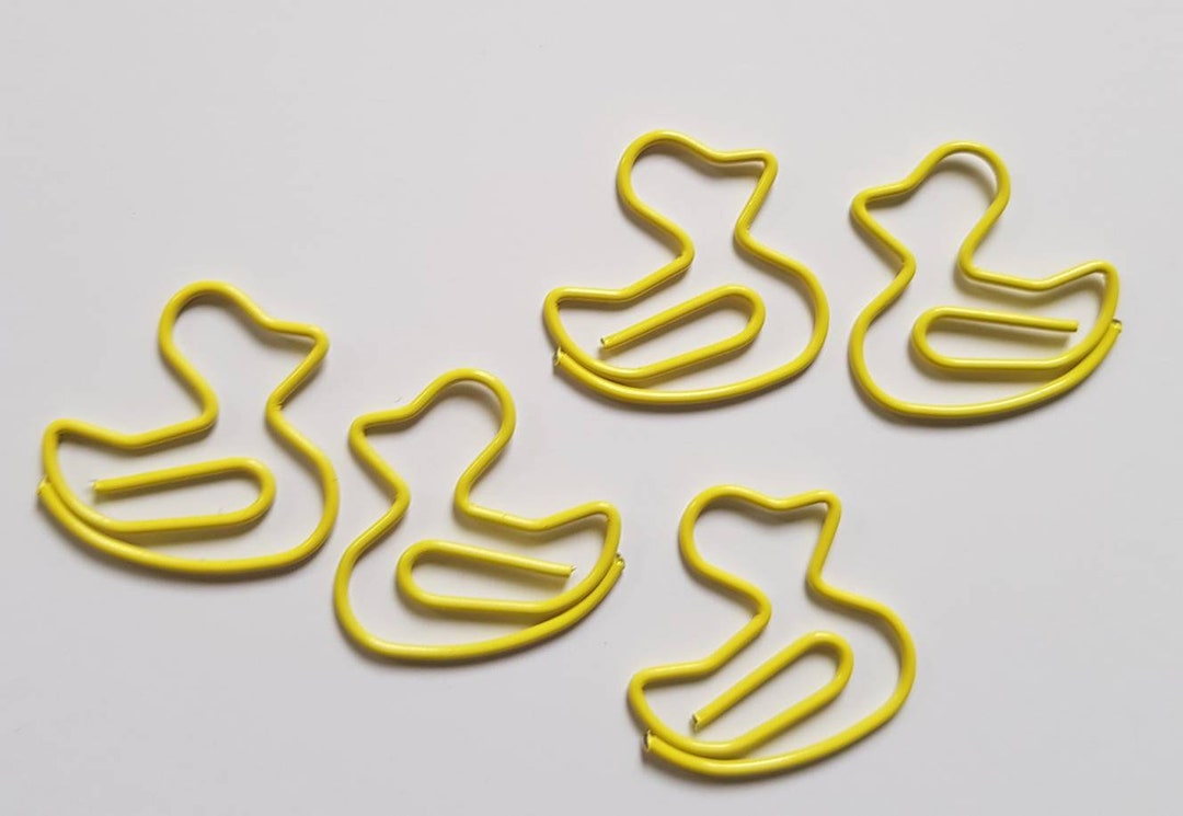 Yellow Duck Paper Clips Novelty Paper Clips Set of 5 Etsy