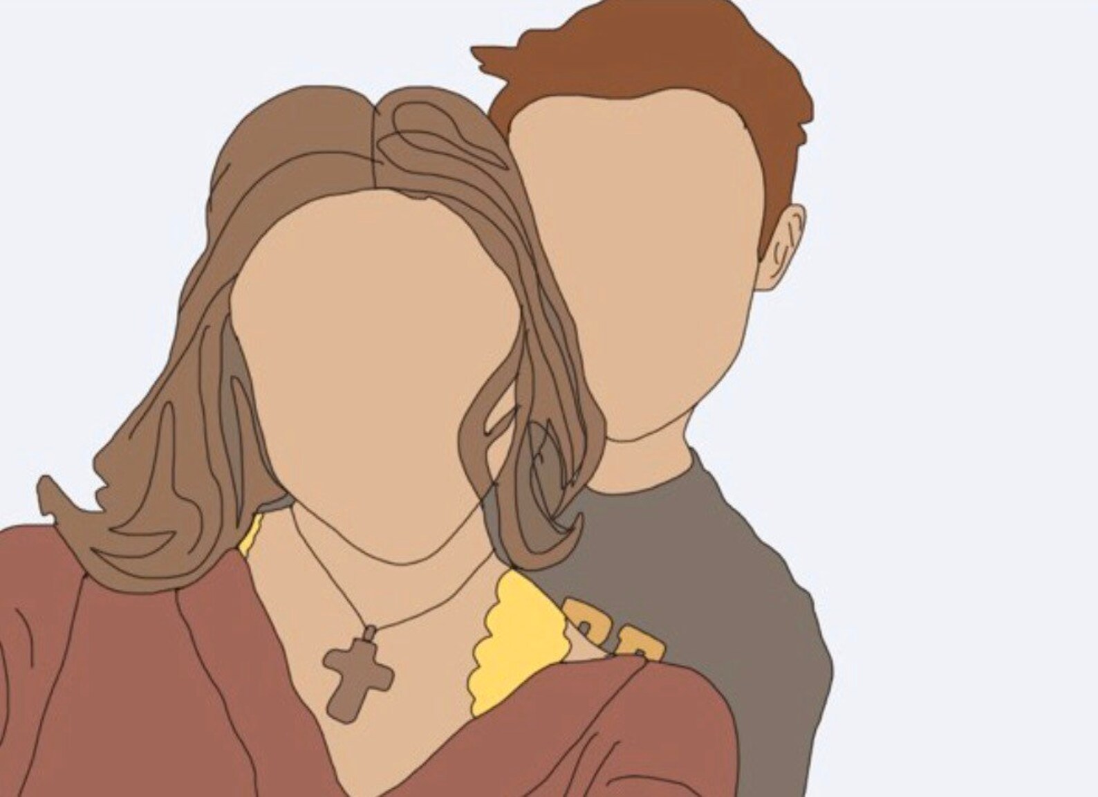 Minimalist style digital portrait Etsy