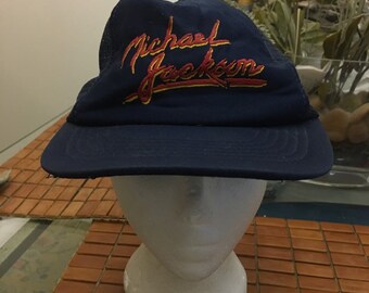 MICHAEL JACKSON DANCER WHITE TRUCKER BASEBALL CAP NEW OFFICIAL RARE BAD THRILLER