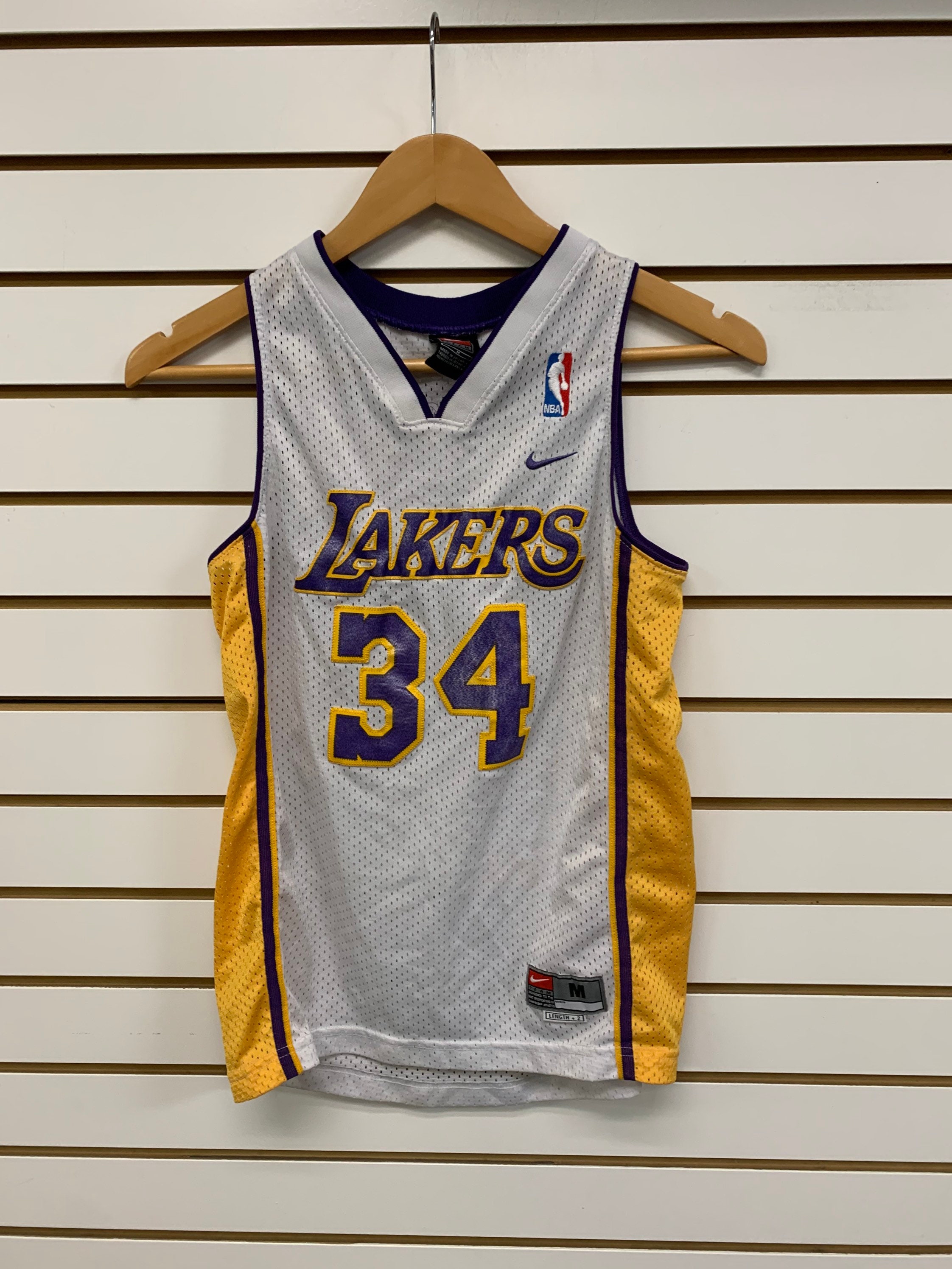Vintage Nike NBA Lakers Shaq O'Neil 34 Jersey 1990s Size 2XL