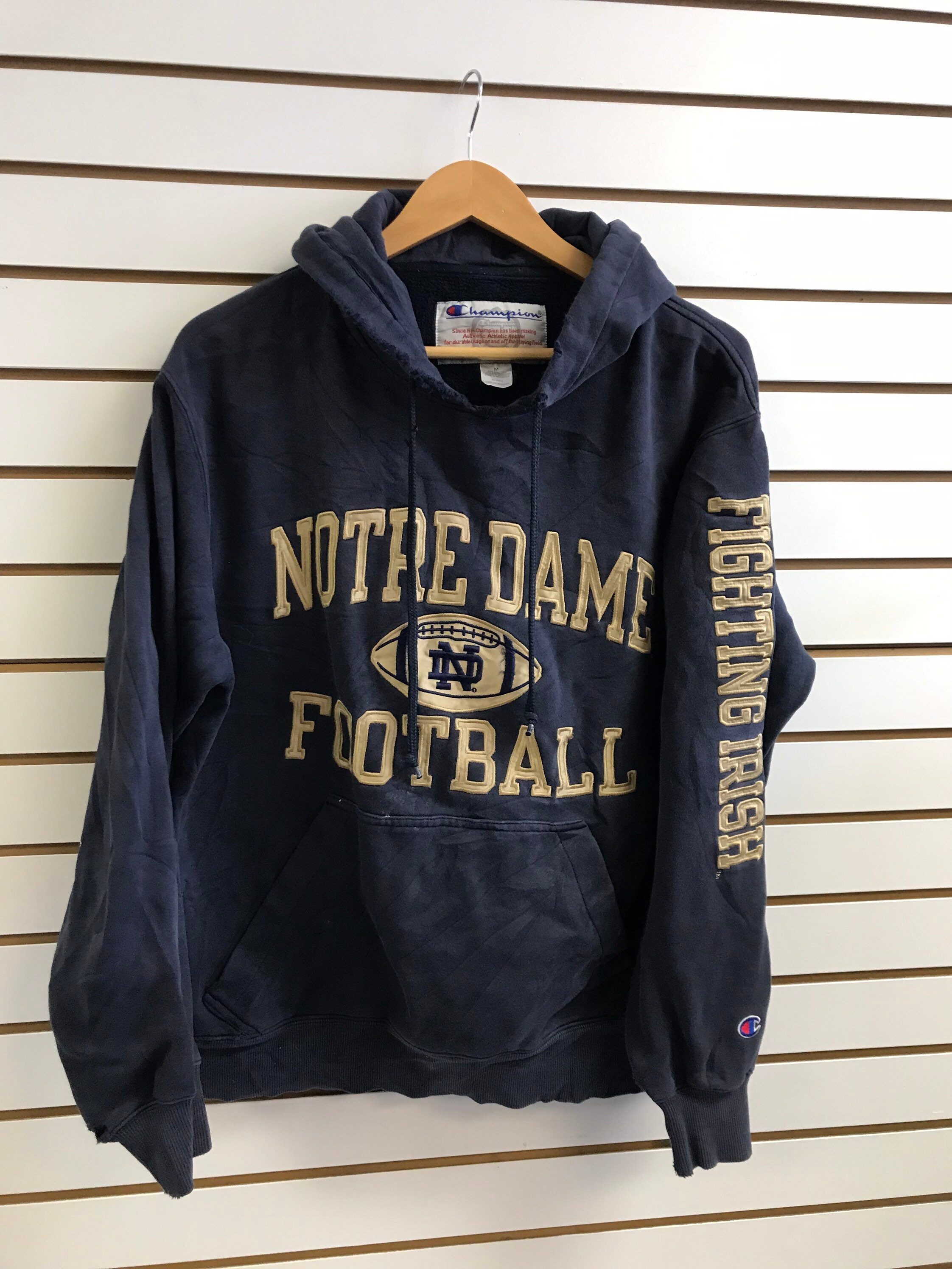 Vintage Champion Notre Dame Football Hoodie Size Medium 1990s - Etsy Israel